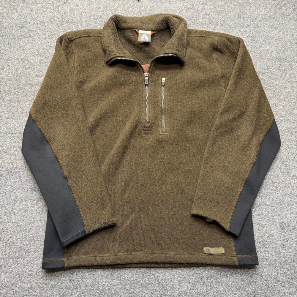 Vtg Nike acg brownish green‎ q zip size men's small